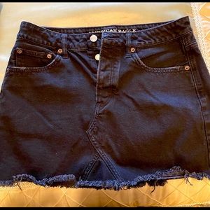 American Eagle black denim skirt